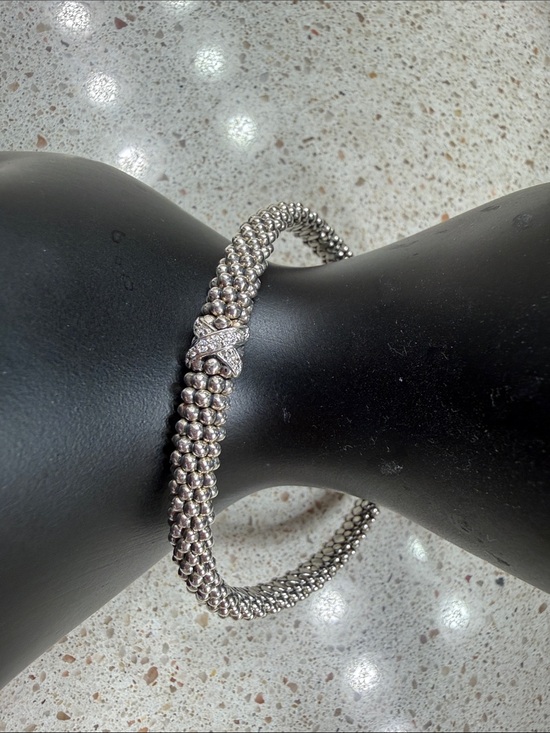 LAGOS Jewelry - Lagos sterling silver and diamond caviar bracelet